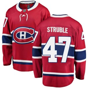 Men's Montreal Canadiens Jayden Struble Fanatics Branded Breakaway Home Jersey - Red