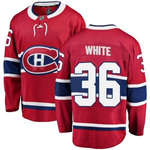 Men's Montreal Canadiens Colin White Fanatics Branded Breakaway Red Home Jersey - White