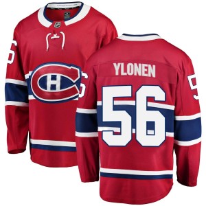 Men's Montreal Canadiens Jesse Ylonen Fanatics Branded Breakaway Home Jersey - Red