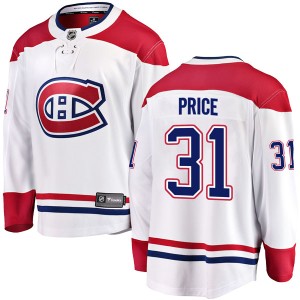 Youth Montreal Canadiens Carey Price Fanatics Branded Breakaway Away Jersey - White