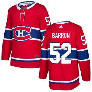 Men's Montreal Canadiens Justin Barron Adidas Authentic Home Jersey - Red