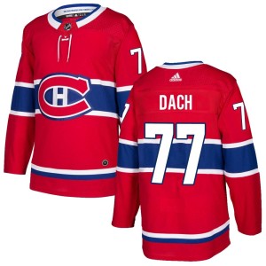 Men's Montreal Canadiens Kirby Dach Adidas Authentic Home Jersey - Red