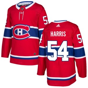 Men's Montreal Canadiens Jordan Harris Adidas Authentic Home Jersey - Red