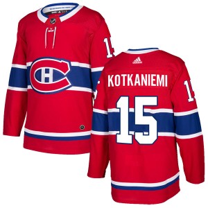 Men's Montreal Canadiens Jesperi Kotkaniemi Adidas Authentic Home Jersey - Red
