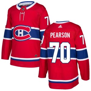Men's Montreal Canadiens Tanner Pearson Adidas Authentic Home Jersey - Red