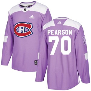 Men's Montreal Canadiens Tanner Pearson Adidas Authentic Fights Cancer Practice Jersey - Purple