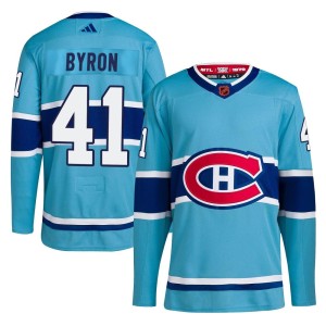 Men's Montreal Canadiens Paul Byron Adidas Authentic Reverse Retro 2.0 Jersey - Light Blue