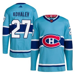 Men's Montreal Canadiens Alexei Kovalev Adidas Authentic Reverse Retro 2.0 Jersey - Light Blue