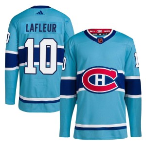 Men's Montreal Canadiens Guy Lafleur Adidas Authentic Reverse Retro 2.0 Jersey - Light Blue