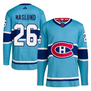 Men's Montreal Canadiens Mats Naslund Adidas Authentic Reverse Retro 2.0 Jersey - Light Blue