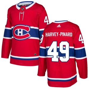 Youth Montreal Canadiens Rafael Harvey-Pinard Adidas Authentic Home Jersey - Red