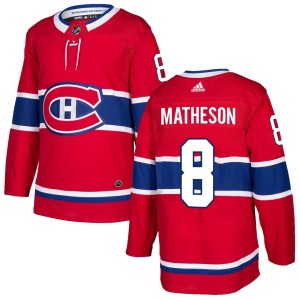 Youth Montreal Canadiens Mike Matheson Adidas Authentic Home Jersey - Red