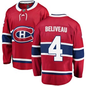 Youth Montreal Canadiens Jean Beliveau Fanatics Branded Breakaway Home Jersey - Red