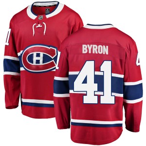 Youth Montreal Canadiens Paul Byron Fanatics Branded Breakaway Home Jersey - Red