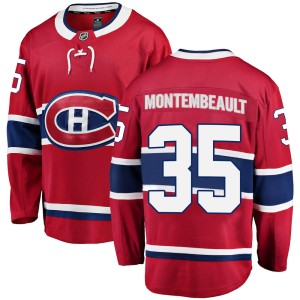 Youth Montreal Canadiens Sam Montembeault Fanatics Branded Breakaway Home Jersey - Red