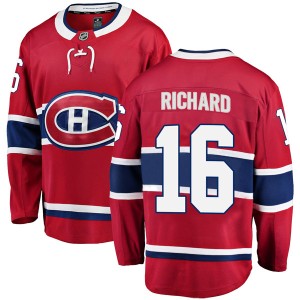 Youth Montreal Canadiens Henri Richard Fanatics Branded Breakaway Home Jersey - Red