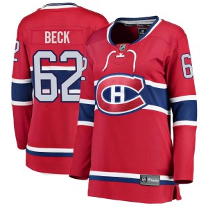 Women's Montreal Canadiens Owen Beck Fanatics Branded Breakaway Home Jersey - Red