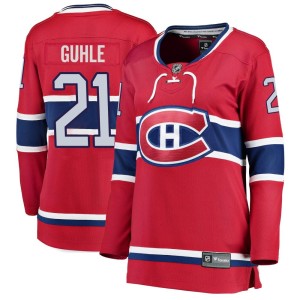 Women's Montreal Canadiens Kaiden Guhle Fanatics Branded Breakaway Home Jersey - Red