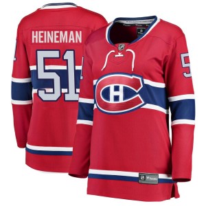 Women's Montreal Canadiens Emil Heineman Fanatics Branded Breakaway Home Jersey - Red