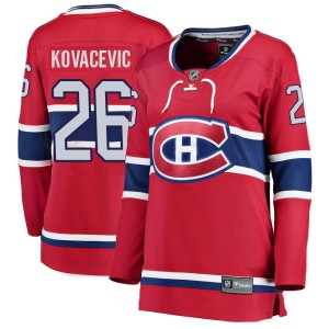 Women's Montreal Canadiens Johnathan Kovacevic Fanatics Branded Breakaway Home Jersey - Red