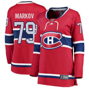Women's Montreal Canadiens Andrei Markov Fanatics Branded Breakaway Home Jersey - Red