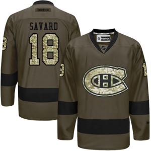 Men's Montreal Canadiens Serge Savard Reebok Authentic Salute to Service Jersey - Green