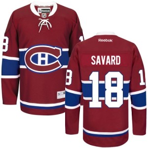 Men's Montreal Canadiens Serge Savard Reebok Authentic Home Jersey - Red