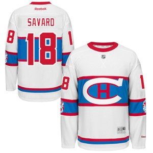 Men's Montreal Canadiens Serge Savard Reebok Authentic 2016 Winter Classic Jersey - White