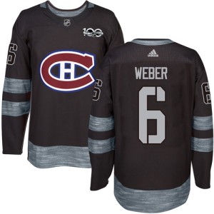 Men's Montreal Canadiens Shea Weber Adidas Authentic 1917-2017 100th Anniversary Jersey - Black