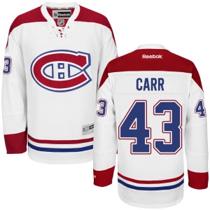 Men's Montreal Canadiens Daniel Carr Reebok Replica Away Jersey - White