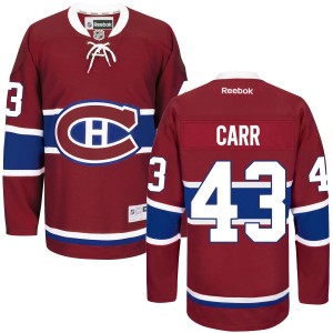 Men's Montreal Canadiens Daniel Carr Reebok Authentic Home Jersey - Red